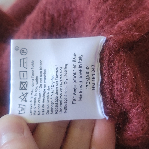 Sézane Barry Jumper / Cardigan in Burgundy size Medium - Picture 9 of 9